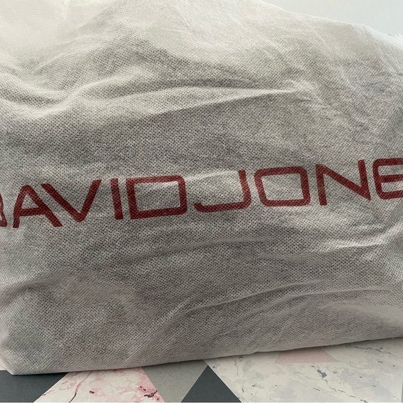 David Jones blue/black faux fur rock stud bag - Picture 4 of 5